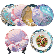 Load image into Gallery viewer, 4 Pcs Seashell Rose House Diamond Art Place Mat with Holder for Dining Tables
