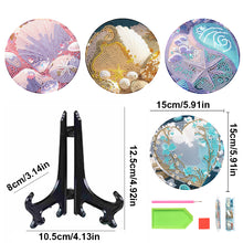 Load image into Gallery viewer, 4 Pcs Seashell Rose House Diamond Art Place Mat with Holder for Dining Tables
