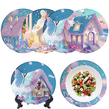 Load image into Gallery viewer, 4 Pcs Seashell Rose House Diamond Art Place Mat with Holder for Dining Tables
