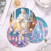 Load image into Gallery viewer, 4 Pcs Seashell Rose House Diamond Art Place Mat with Holder for Dining Tables
