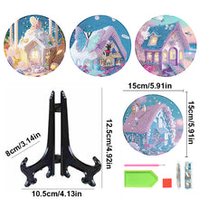 Load image into Gallery viewer, 4 Pcs Seashell Rose House Diamond Art Place Mat with Holder for Dining Tables
