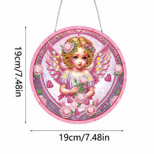 Load image into Gallery viewer, Acrylic Single-Side 5D DIY Character Diamond Painting Dots Pendant Window Decor
