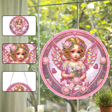 Load image into Gallery viewer, Acrylic Single-Side 5D DIY Character Diamond Painting Dots Pendant Window Decor
