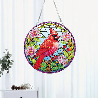 Acrylic Single-Side 5D DIY Animal Diamond Painting Dots Pendant for Window Decor