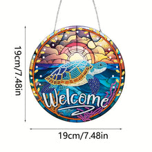 Load image into Gallery viewer, Acrylic Single-Side 5D DIY Animal Diamond Painting Dots Pendant for Window Decor
