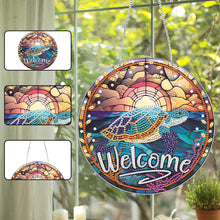 Load image into Gallery viewer, Acrylic Single-Side 5D DIY Animal Diamond Painting Dots Pendant for Window Decor
