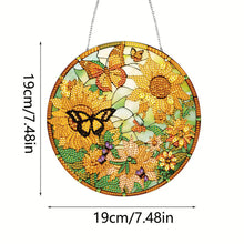 Load image into Gallery viewer, Acrylic Single-Side 5D DIY Animal Diamond Painting Dots Pendant for Window Decor
