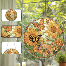 Load image into Gallery viewer, Acrylic Single-Side 5D DIY Animal Diamond Painting Dots Pendant for Window Decor
