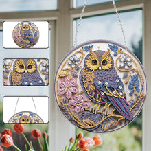 Load image into Gallery viewer, Acrylic Single-Side 5D DIY Animal Diamond Painting Dots Pendant for Window Decor
