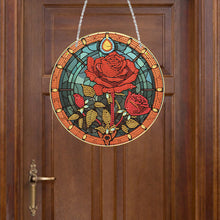 Load image into Gallery viewer, Acrylic Single-Side 5D DIY Flower Diamond Painting Dots Pendant for Window Decor
