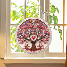 Load image into Gallery viewer, Acrylic Single-Side 5D DIY Flower Diamond Painting Dots Pendant for Window Decor
