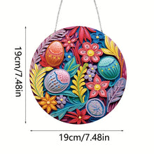 Load image into Gallery viewer, Acrylic Single-Side 5D DIY Flower Diamond Painting Dots Pendant for Window Decor
