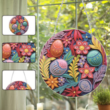 Load image into Gallery viewer, Acrylic Single-Side 5D DIY Flower Diamond Painting Dots Pendant for Window Decor
