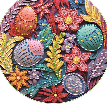 Acrylic Single-Side 5D DIY Flower Diamond Painting Dots Pendant for Window Decor