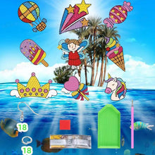 Load image into Gallery viewer, 9 Pairs Double Sided Candy Ice Cream Unicorn Diamond Glitter Art Earring Kit Art
