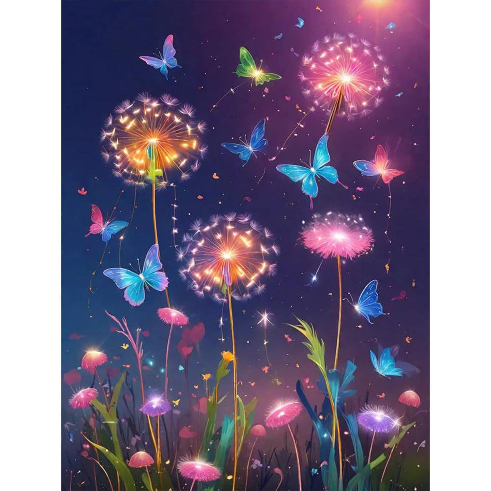 Diamond Painting - Full Round - Colorful dandelion (30*40CM)