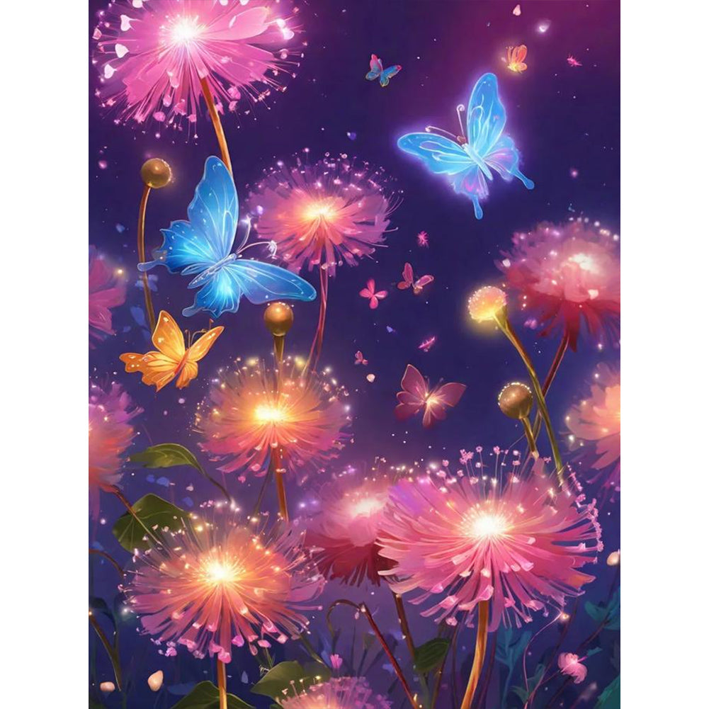 Diamond Painting - Full Round - Colorful dandelion (30*40CM)