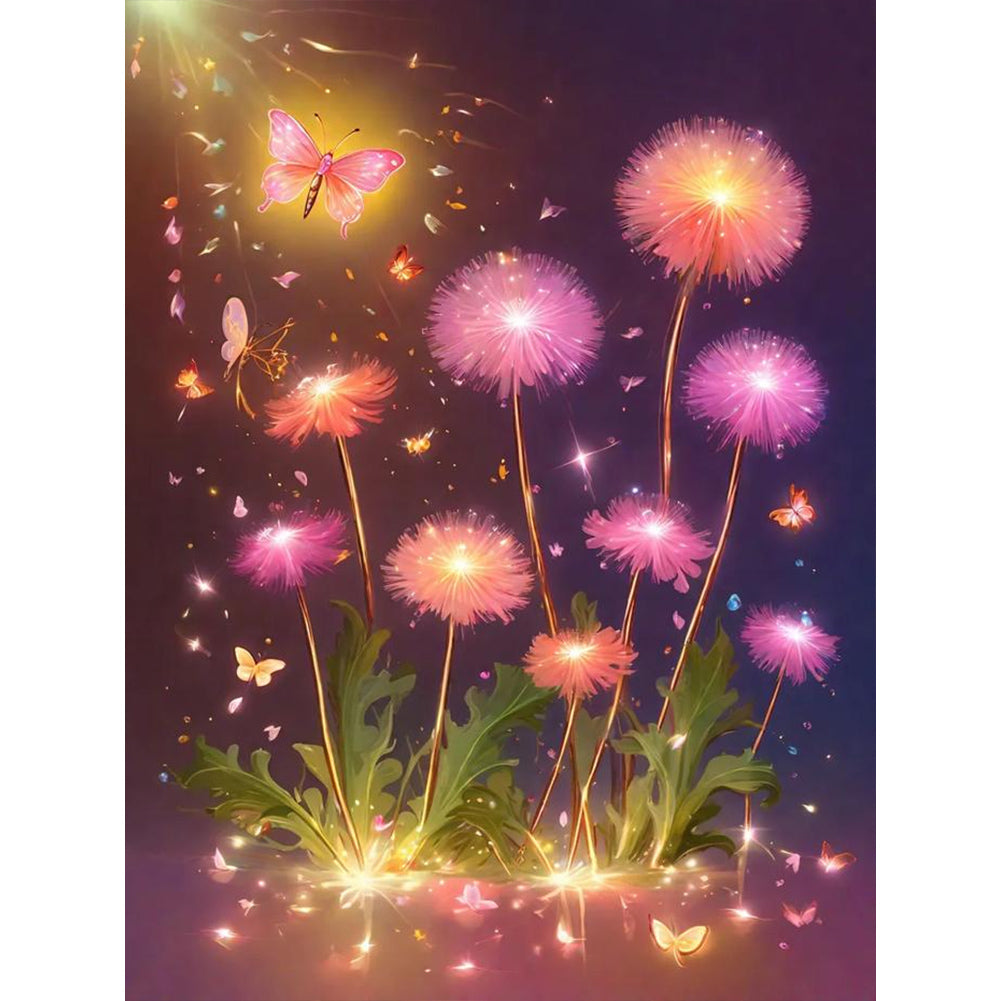 Diamond Painting - Full Round - Colorful dandelion (30*40CM)