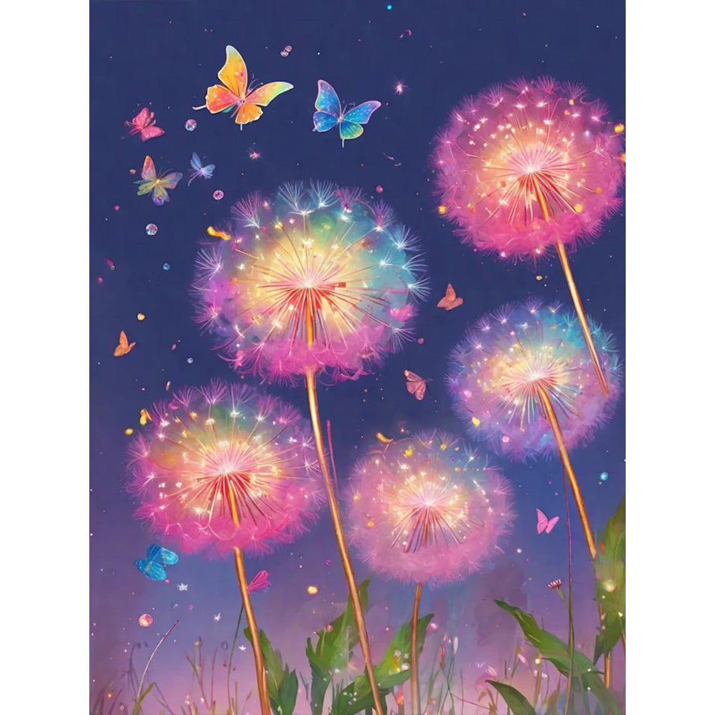 Diamond Painting - Full Round - Colorful dandelion (30*40CM)