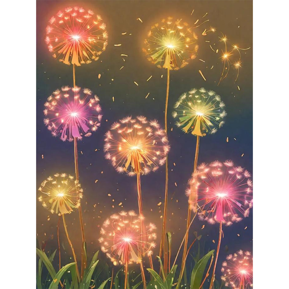 Diamond Painting - Full Round - Colorful dandelion (30*40CM)