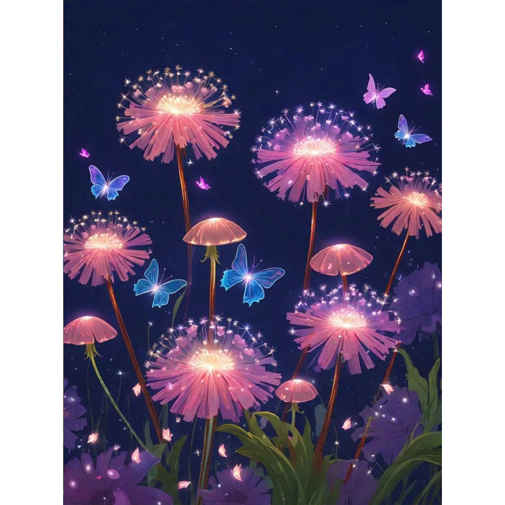 Diamond Painting - Full Round - Colorful dandelion (30*40CM)