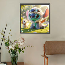 Load image into Gallery viewer, Diamond Painting - Full Round - Stitch playing in the garden (30*30CM)
