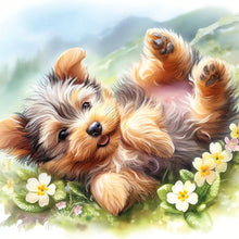 Load image into Gallery viewer, Diamond Painting - Full Round - Spring Yorkshire Terrier (40*40CM)
