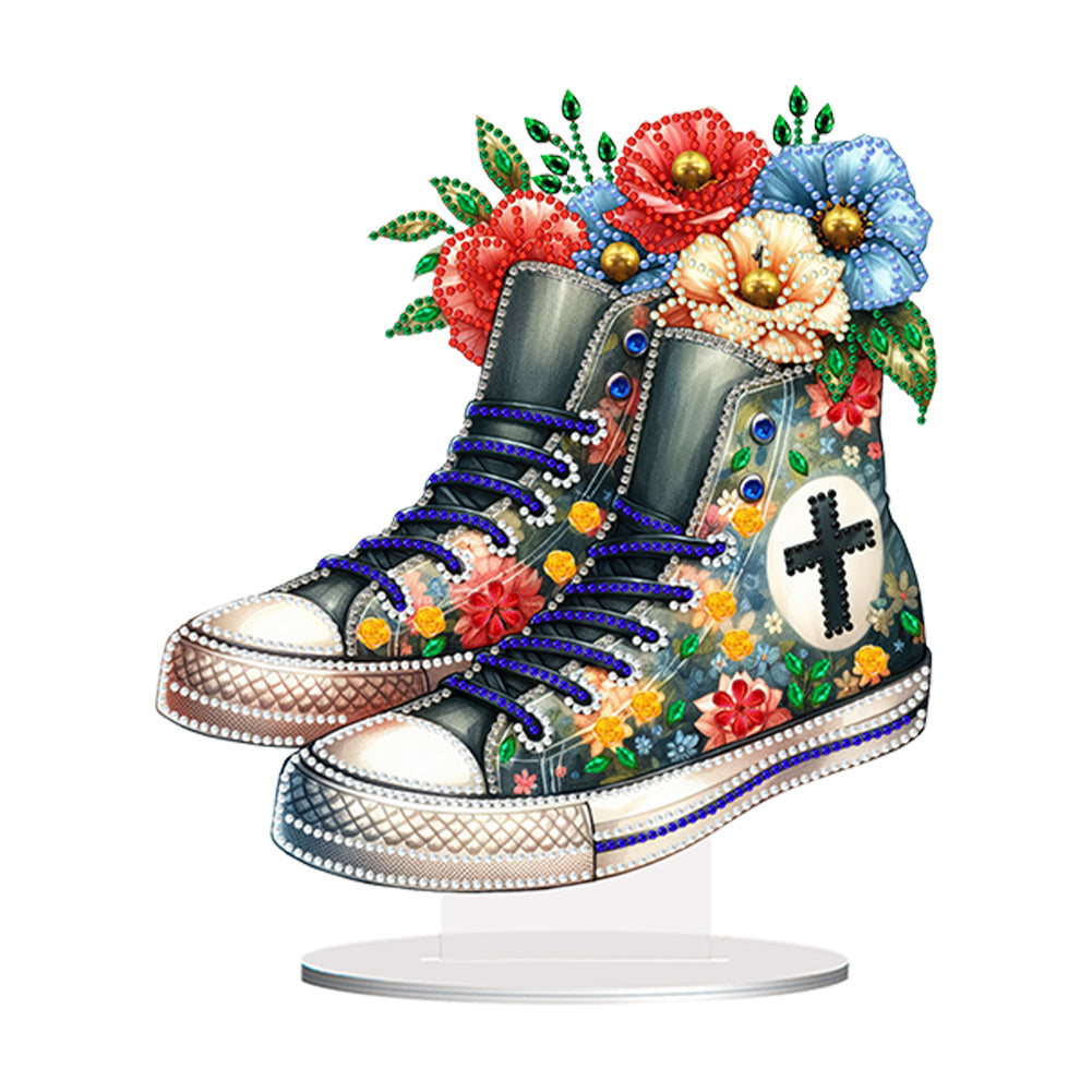 Special Shape Desktop Diamond Art Kits Crucifixion Faith Art for Adults Beginner