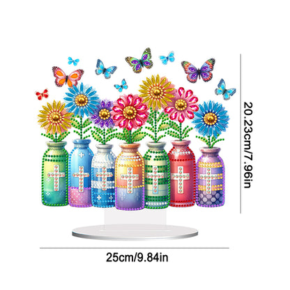 Special Shape Desktop Diamond Art Kits Crucifixion Faith Art for Adults Beginner