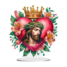 Load image into Gallery viewer, Special Shape Desktop Diamond Art Kits Crucifixion Faith Art for Adults Beginner
