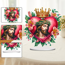 Load image into Gallery viewer, Special Shape Desktop Diamond Art Kits Crucifixion Faith Art for Adults Beginner
