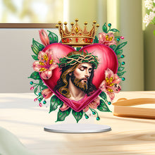 Load image into Gallery viewer, Special Shape Desktop Diamond Art Kits Crucifixion Faith Art for Adults Beginner
