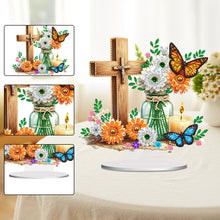 Load image into Gallery viewer, Special Shape Desktop Diamond Art Kits Crucifixion Faith Art for Adults Beginner
