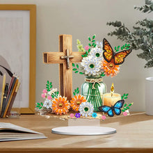 Load image into Gallery viewer, Special Shape Desktop Diamond Art Kits Crucifixion Faith Art for Adults Beginner
