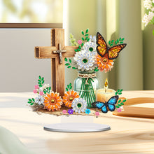 Load image into Gallery viewer, Special Shape Desktop Diamond Art Kits Crucifixion Faith Art for Adults Beginner
