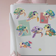 Load image into Gallery viewer, 6 Pcs Gemstone Owl Moon Diamond Painting Fridge Magnetic Stickers for DIY Crafts
