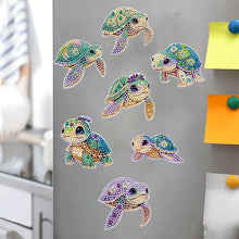 Load image into Gallery viewer, 6 Pcs Gemstone Owl Moon Diamond Painting Fridge Magnetic Stickers for DIY Crafts
