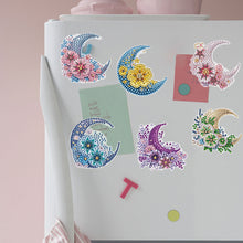 Load image into Gallery viewer, 6 Pcs Gemstone Owl Moon Diamond Painting Fridge Magnetic Stickers for DIY Crafts
