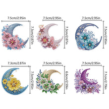 Load image into Gallery viewer, 6 Pcs Gemstone Owl Moon Diamond Painting Fridge Magnetic Stickers for DIY Crafts
