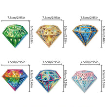 Load image into Gallery viewer, 6 Pcs Gemstone Owl Moon Diamond Painting Fridge Magnetic Stickers for DIY Crafts
