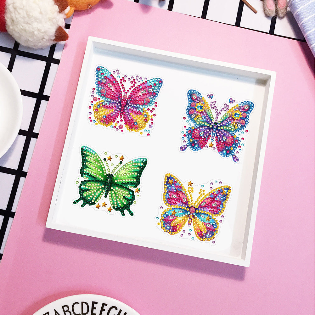 6 Pcs Gemstone Owl Moon Diamond Painting Fridge Magnetic Stickers for DIY Crafts
