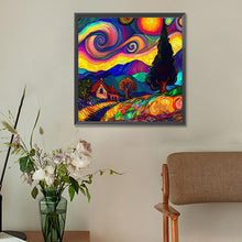 Load image into Gallery viewer, Diamond Painting - Full Round - Colorful abstract village (30*30CM)
