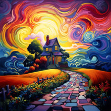 Load image into Gallery viewer, Diamond Painting - Full Round - Colorful abstract village (30*30CM)
