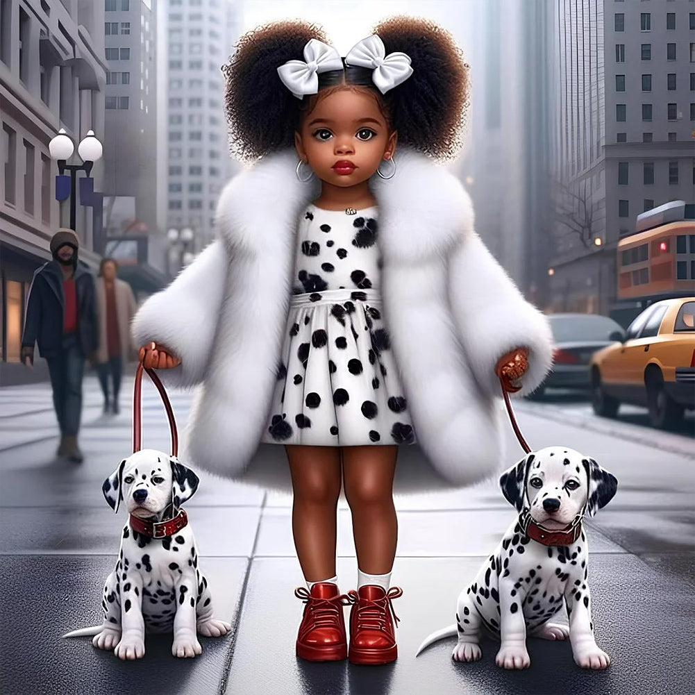 Diamond Painting - Full Round - black girl (30*30CM)