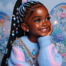 Load image into Gallery viewer, Diamond Painting - Full Round - black girl (30*30CM)
