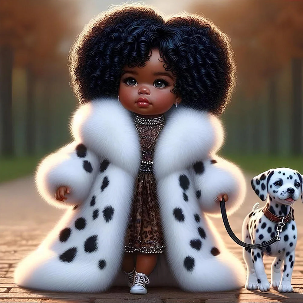 Diamond Painting - Full Round - black girl (30*30CM)
