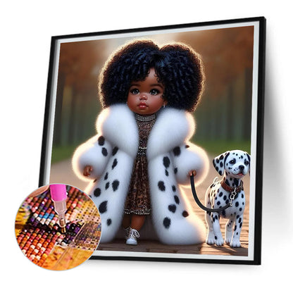 Diamond Painting - Full Round - black girl (30*30CM)