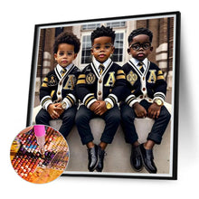 Load image into Gallery viewer, Diamond Painting - Full Round - black kid (40*40CM)
