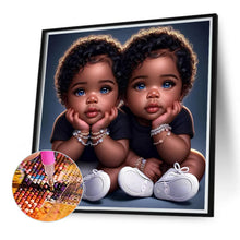 Load image into Gallery viewer, Diamond Painting - Full Round - black kid (40*40CM)

