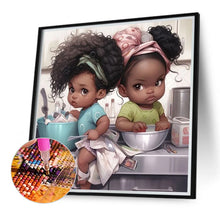 Load image into Gallery viewer, Diamond Painting - Full Round - black kid (40*40CM)
